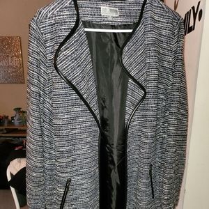 JM collection Black Stripe Shimmer Jacket